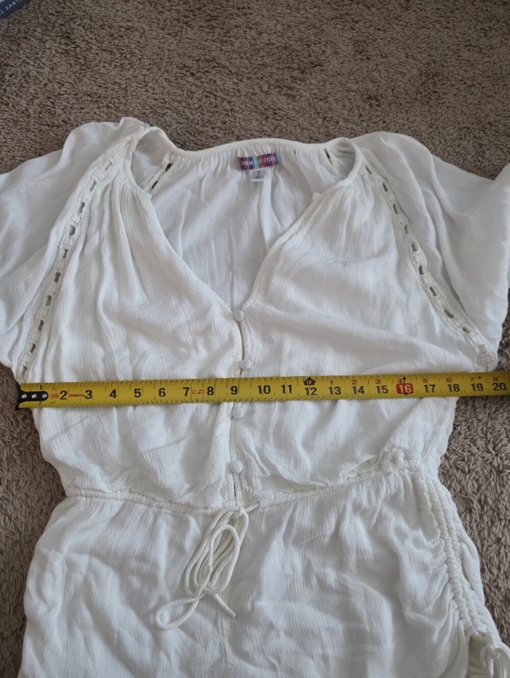 Urban Outfitters Cotton Blend Muslin Romper Boho Festival Coastal Cowgirl Wmns S - Picture 7 of 9